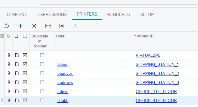 Assign users to any printer