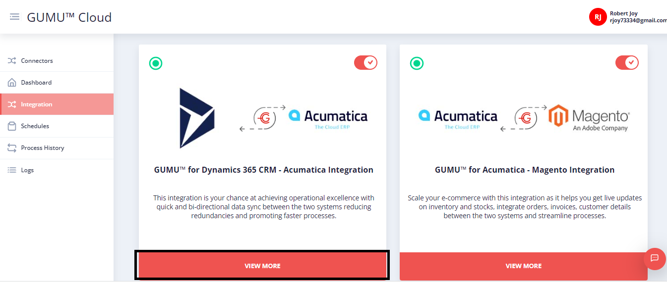 GUMU™ for MS Dynamics 365 – Acumatica Integration
