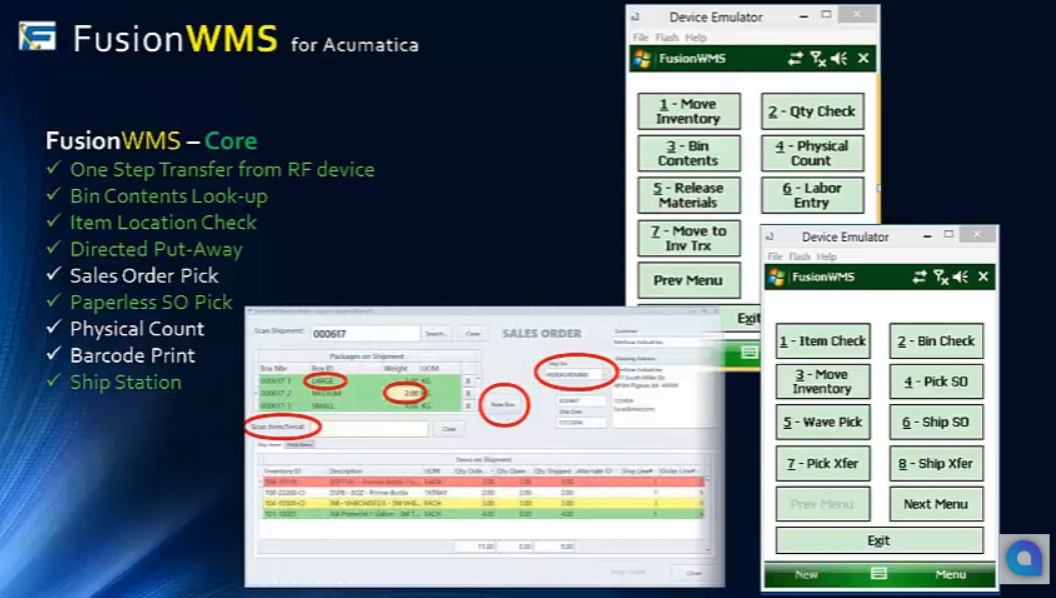 - Cloud ERP | Solution Warehouse Acumatica FusionRMS Management