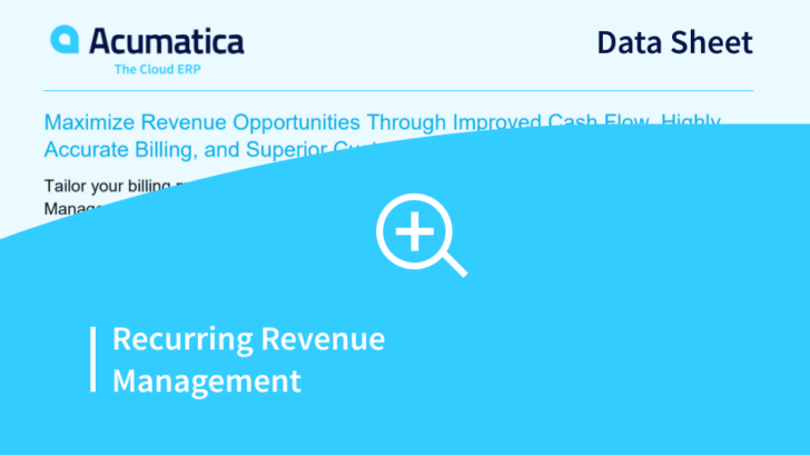 Recurring Revenue Management Preview
