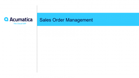 Sales Order Overview