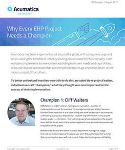 Don’t implement ERP without a champion
