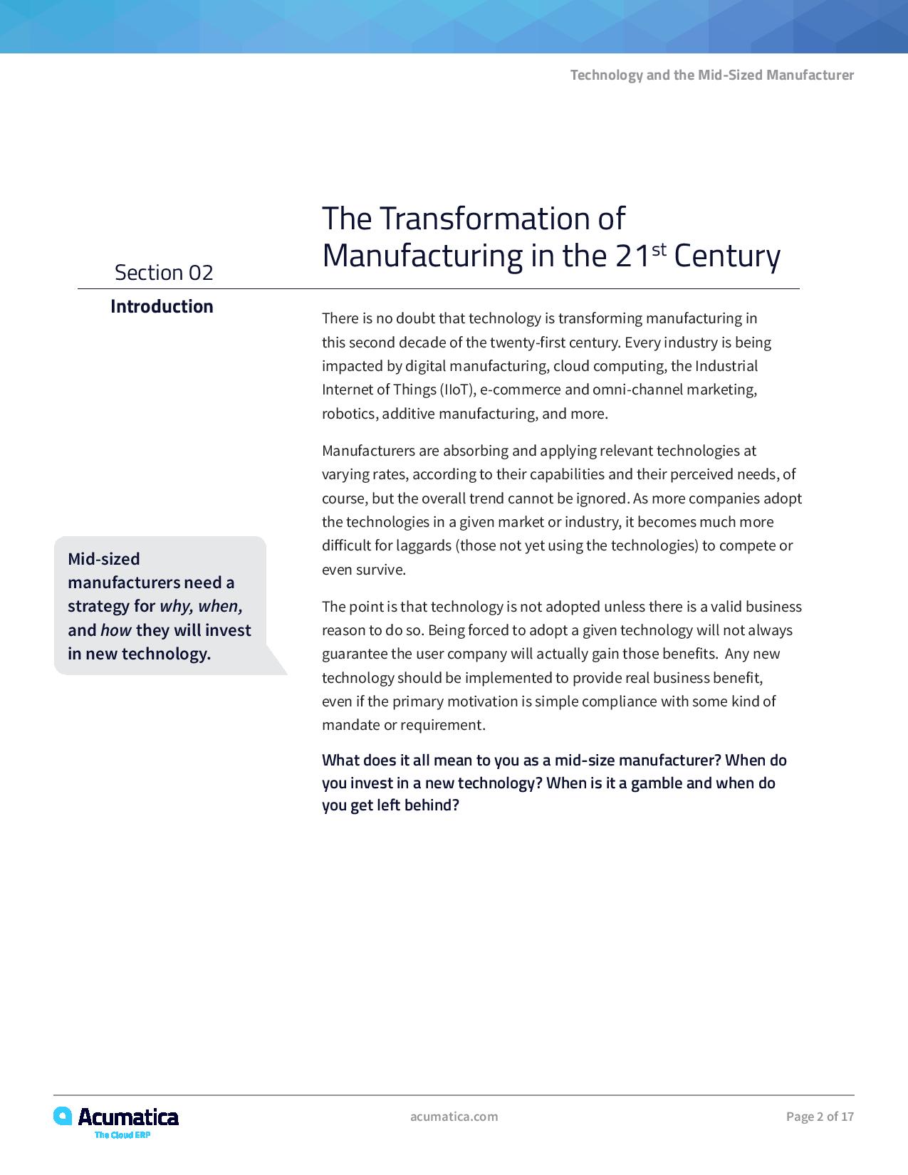 Manufacturing technology: Get all the benefits without all the risk, page 1