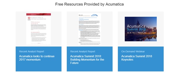 Acumatica's Offers Widget