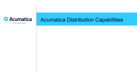 Acumatica Distribution Capabilities