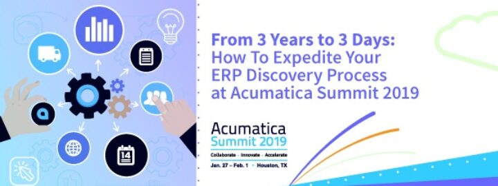 From 3 Years to 3 Days: How to Expedite Your ERP Discovery Process at Acumatica Summit 2019
