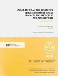 Cloud ERP Company Acumatica Delivers Enterprise-Grade Products and Services at Mid-Market Prices