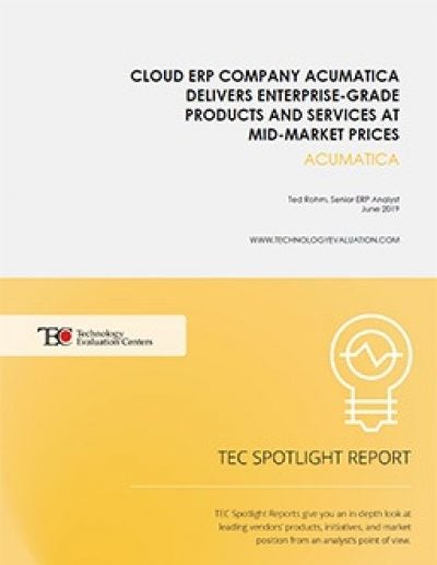 Cloud ERP Company Acumatica Delivers Enterprise-Grade Products and Services at Mid-Market Prices