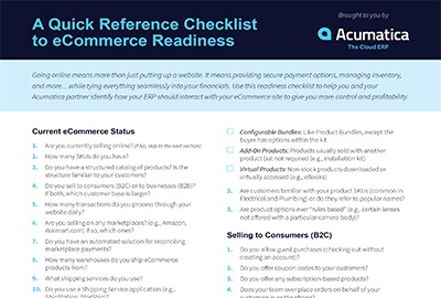 eCommerce Readiness Checklist