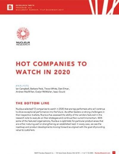 Hot Companies to Watch in 2020