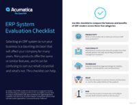 ERP System Evaluation Checklist