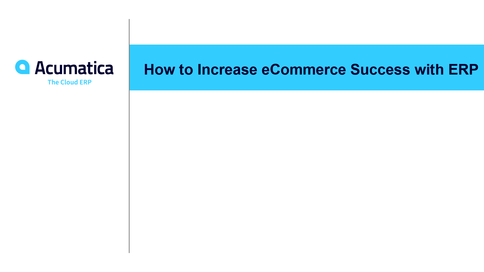 How to Increase eCommerce Success with ERP (September 2019)