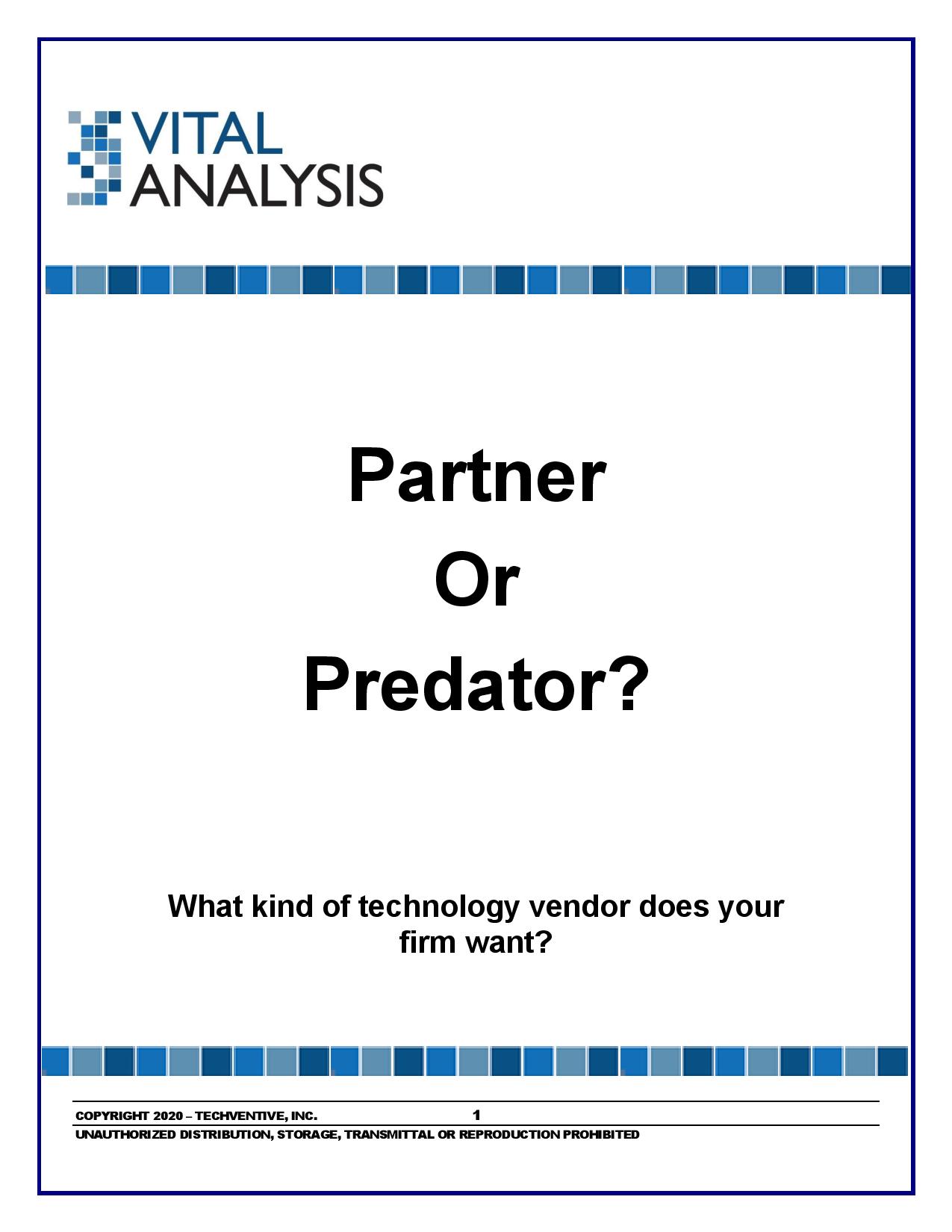 ERP Vendor Selection: Find a Partner, Not a Predator, page 0
