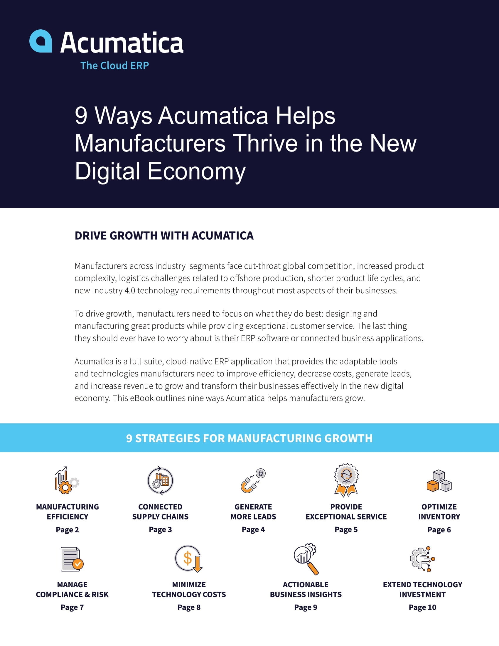 Nine Ways to Drive Manufacturing Growth in a Digital Economy, page 0