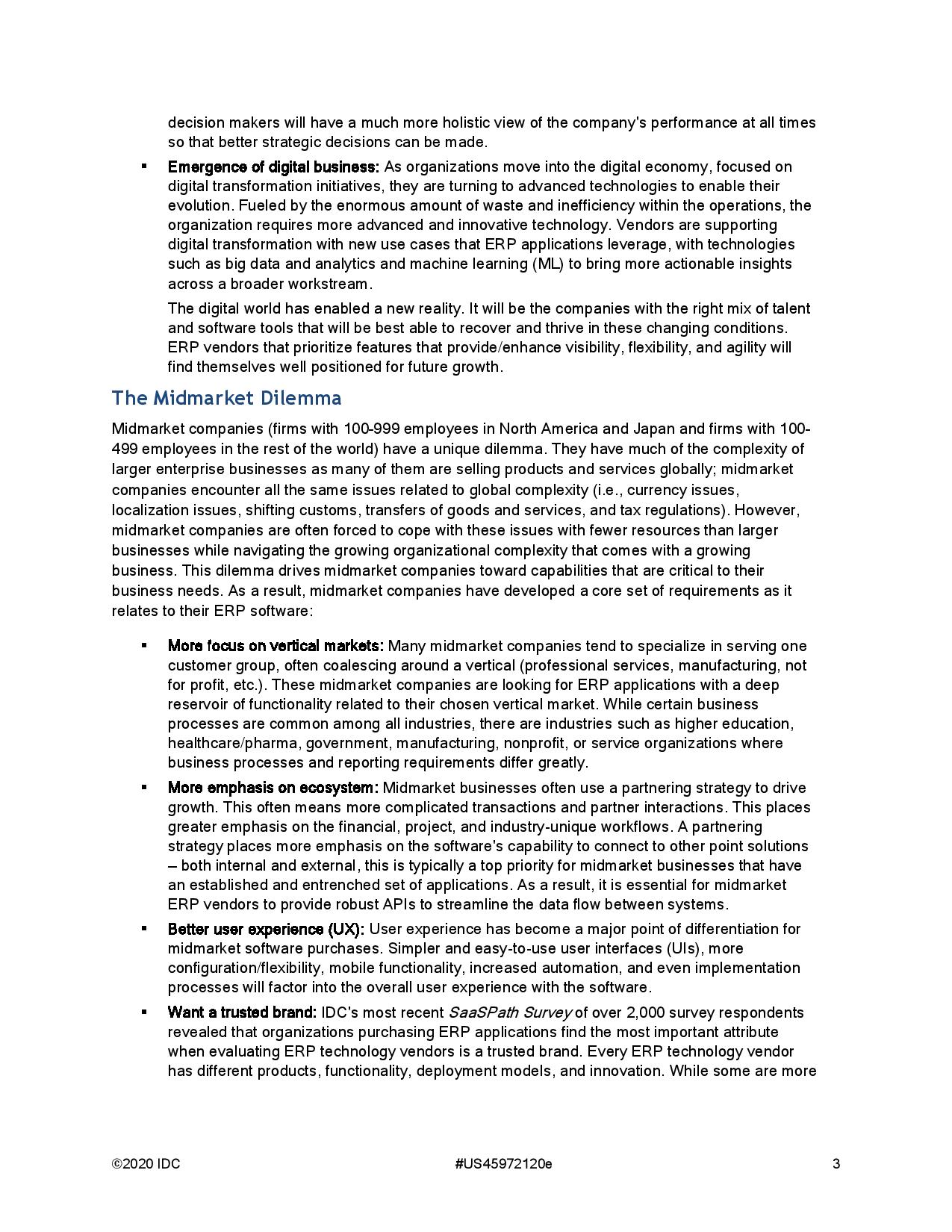 ERP Vendors Assessed: How Modern Solutions Can Enable the Digital Enterprise, page 1