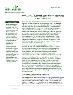 Acumatica: Business Continuity. Delivered