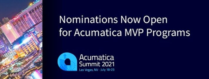Nominations Now Open for Acumatica MVP Programs