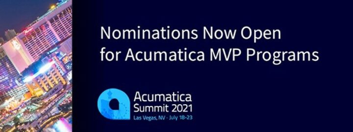 Nominations Now Open for Acumatica MVP Programs