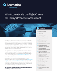 Why Acumatica is the Right Choice for Today’s Proactive Accountant