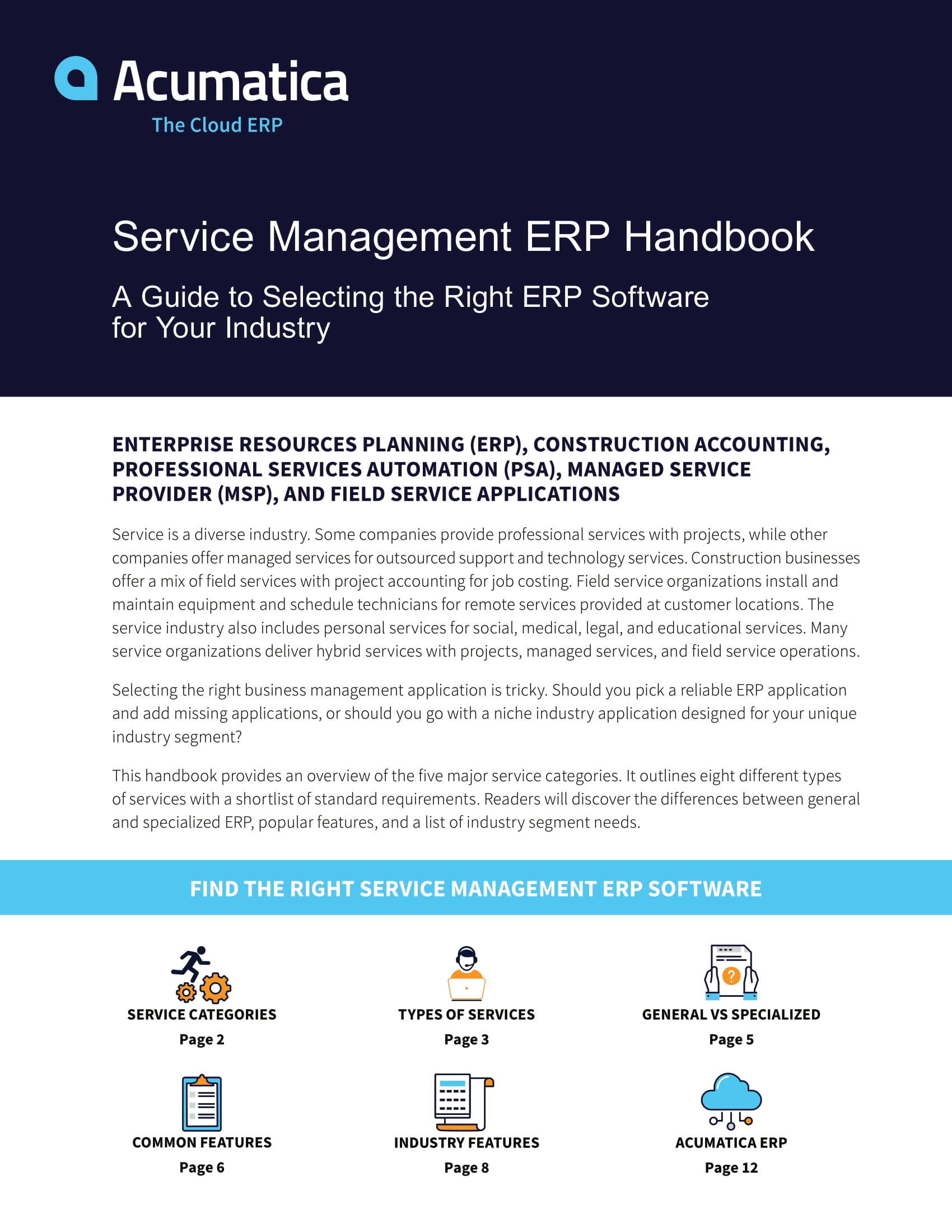 Take the Guesswork Out of Choosing a Service Management ERP Application, page 0