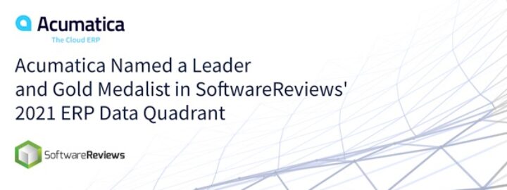 Acumatica Named a Leader and Gold Medalist in SoftwareReviews' 2021 ERP Data Quadrant