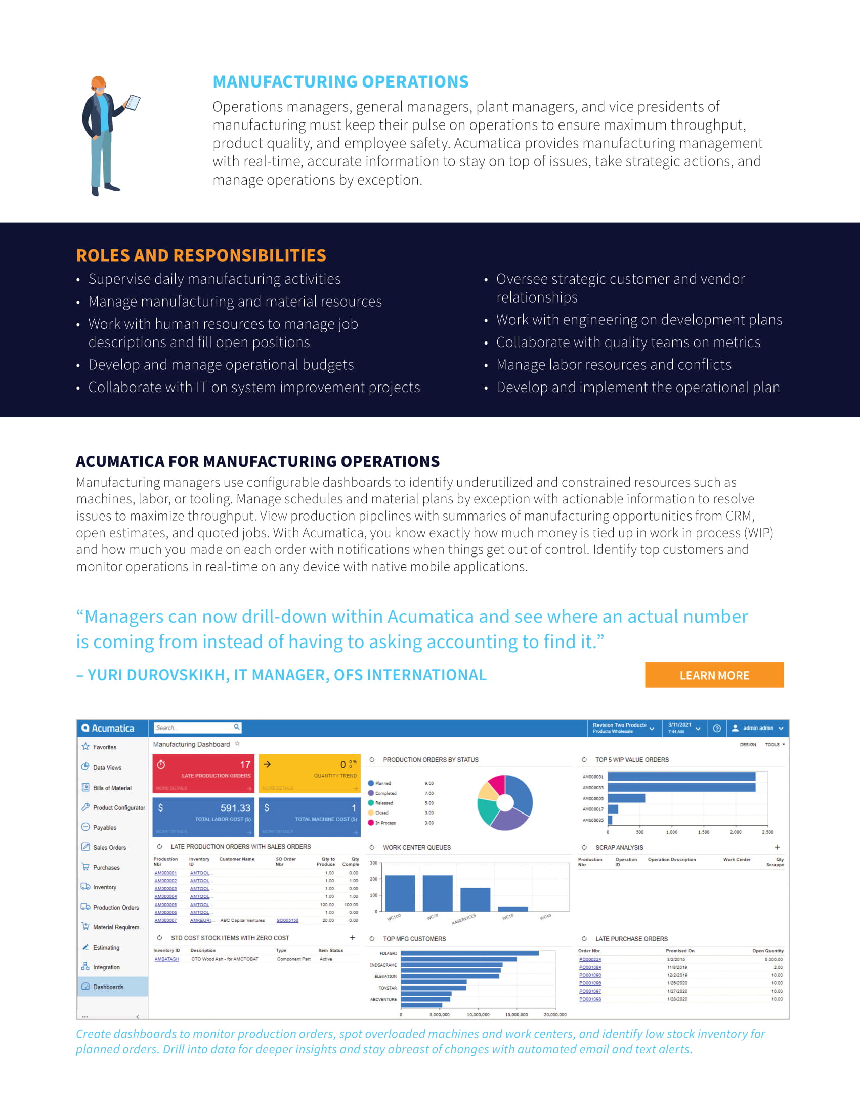 Manufacturing ERP Roles to Manage Growth | Acumatica Cloud ERP