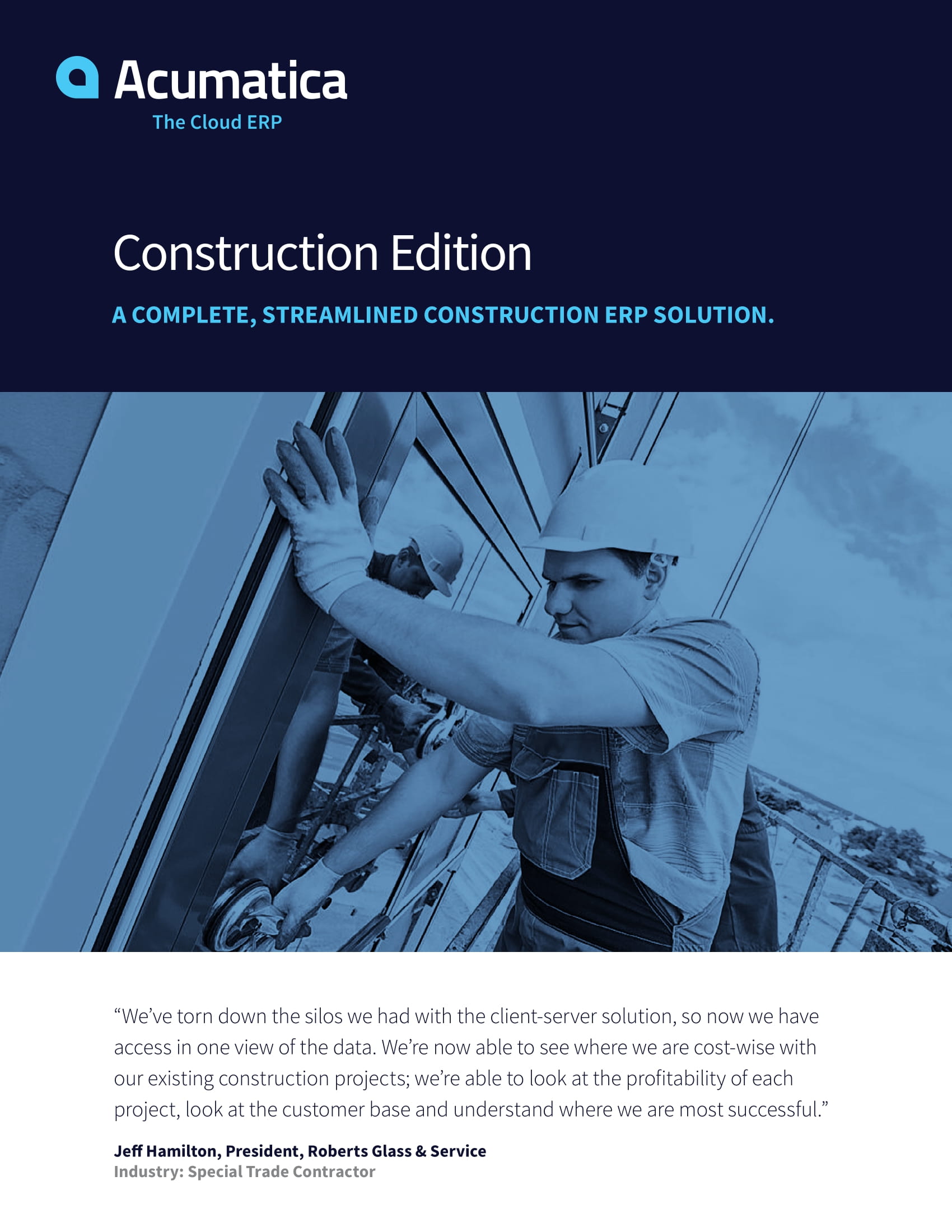 Acumatica Construction Edition:  A Complete ERP Solution to Meet All of Your Needs, page 0