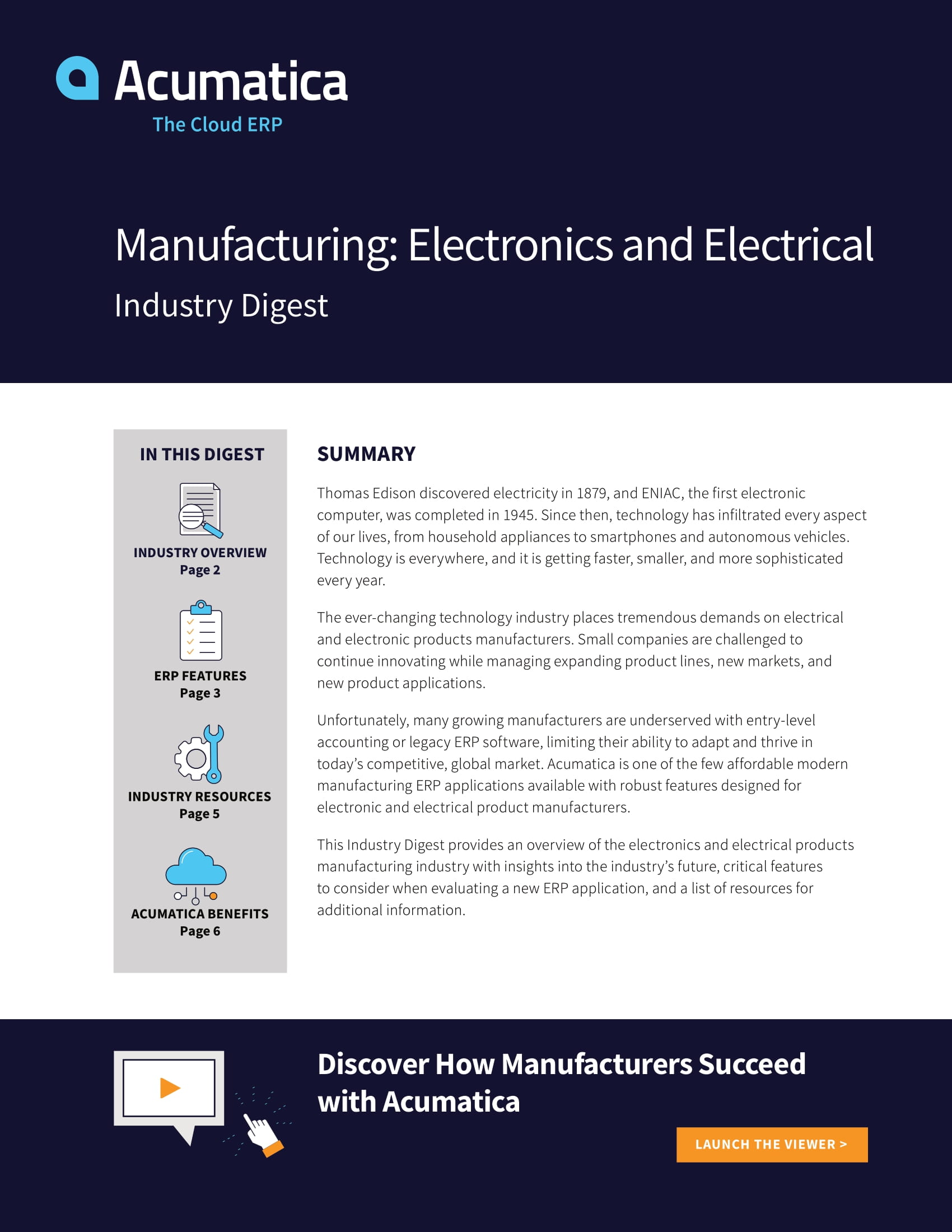 Acumatica Cloud ERP Sparks Success for Electronics and Electric Products Manufacturers 