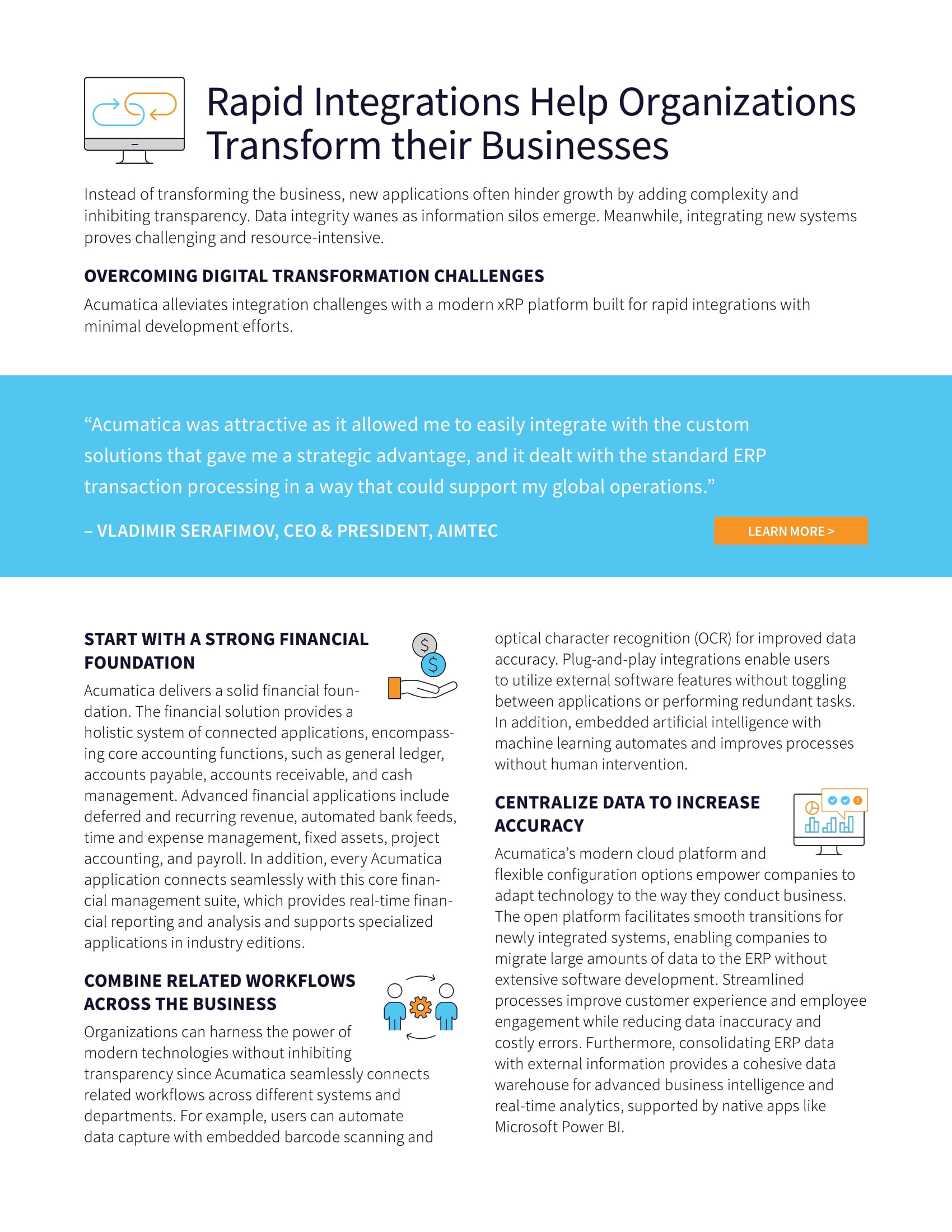 Digital Transformation: Effortlessly Integrating Multiple Systems with Acumatica, page 2
