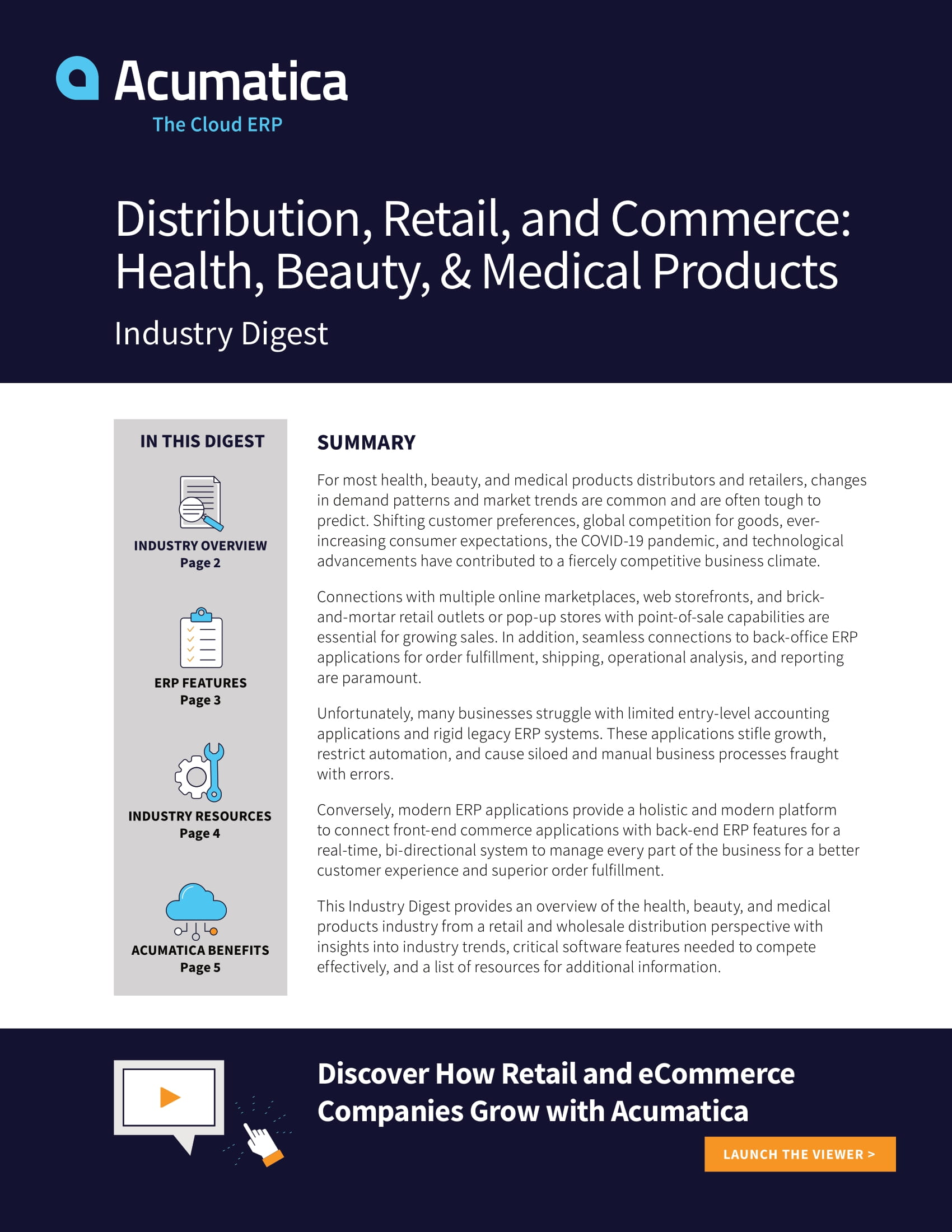 Health, Beauty, and Medical Products Distributors and Retailers: Attract and Keep Customers For Life With a Modern ERP Application, page 0
