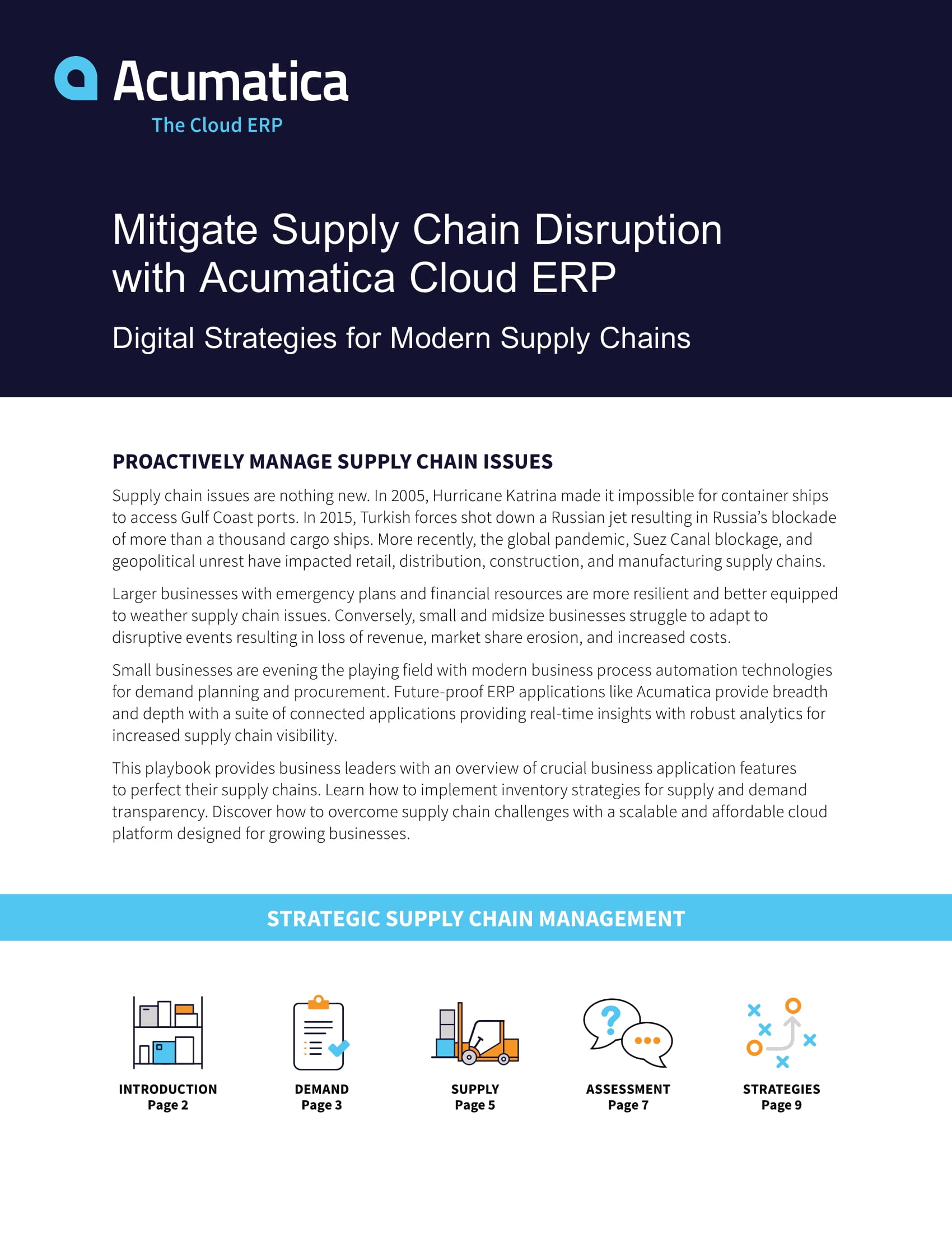 Managing Supply Chain Disruptions With Acumatica Cloud ERP, page 0
