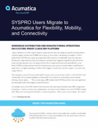 New SYSPRO Migration Guide Reveals SYSPRO’s Limitations