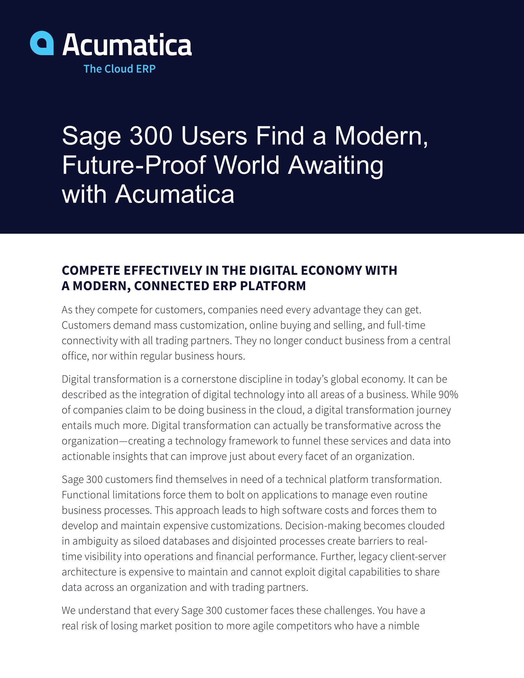 Sage 300 Migration: Why It’s Happening (and Why It Won’t End), page 0