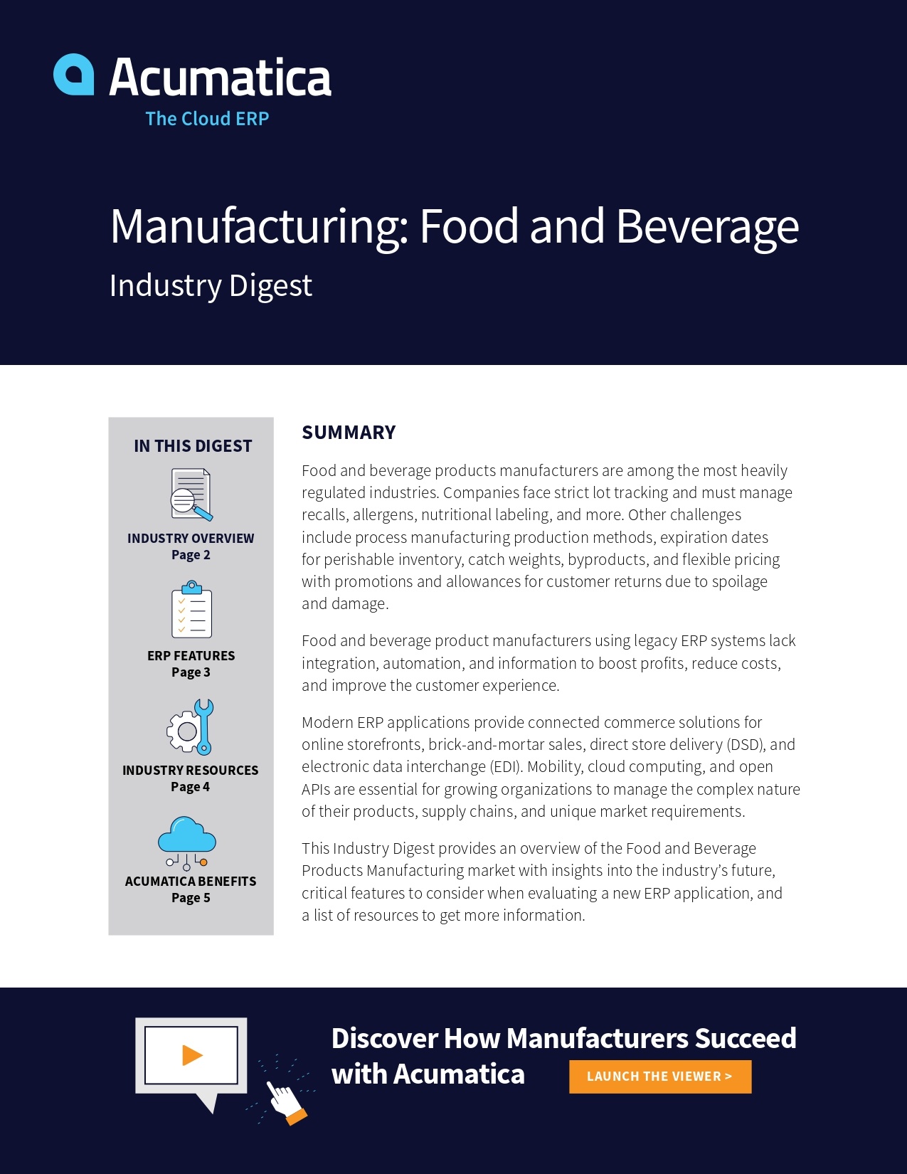 Modern ERP Software for Food and Beverage Manufacturing