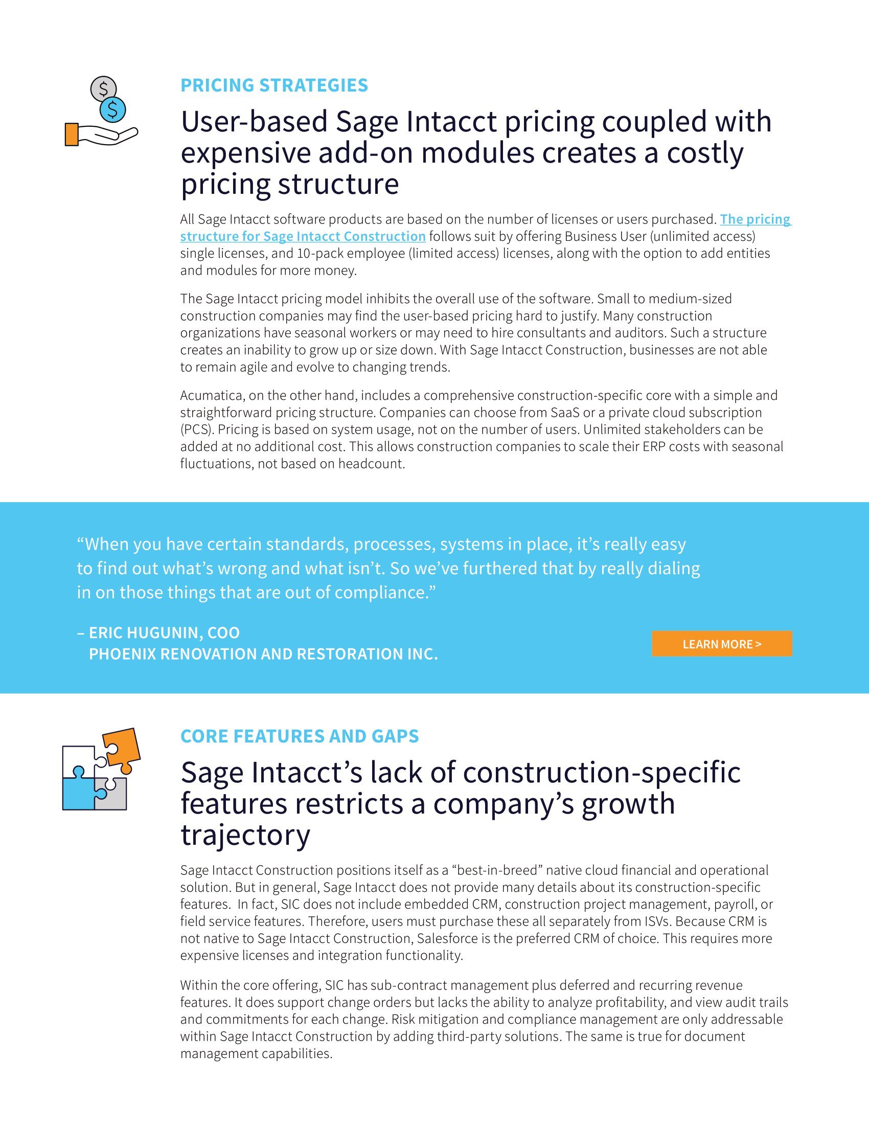 Comparing Acumatica Construction Edition to Sage Intacct Construction, page 2