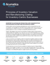 Gain Insights Into Inventory Valuation and Manufacturing Costing Strategies