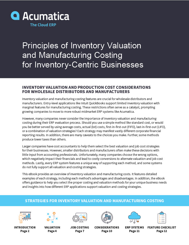 How Modern ERP Software Supports Inventory Valuation and Manufacturing Costing Strategies 