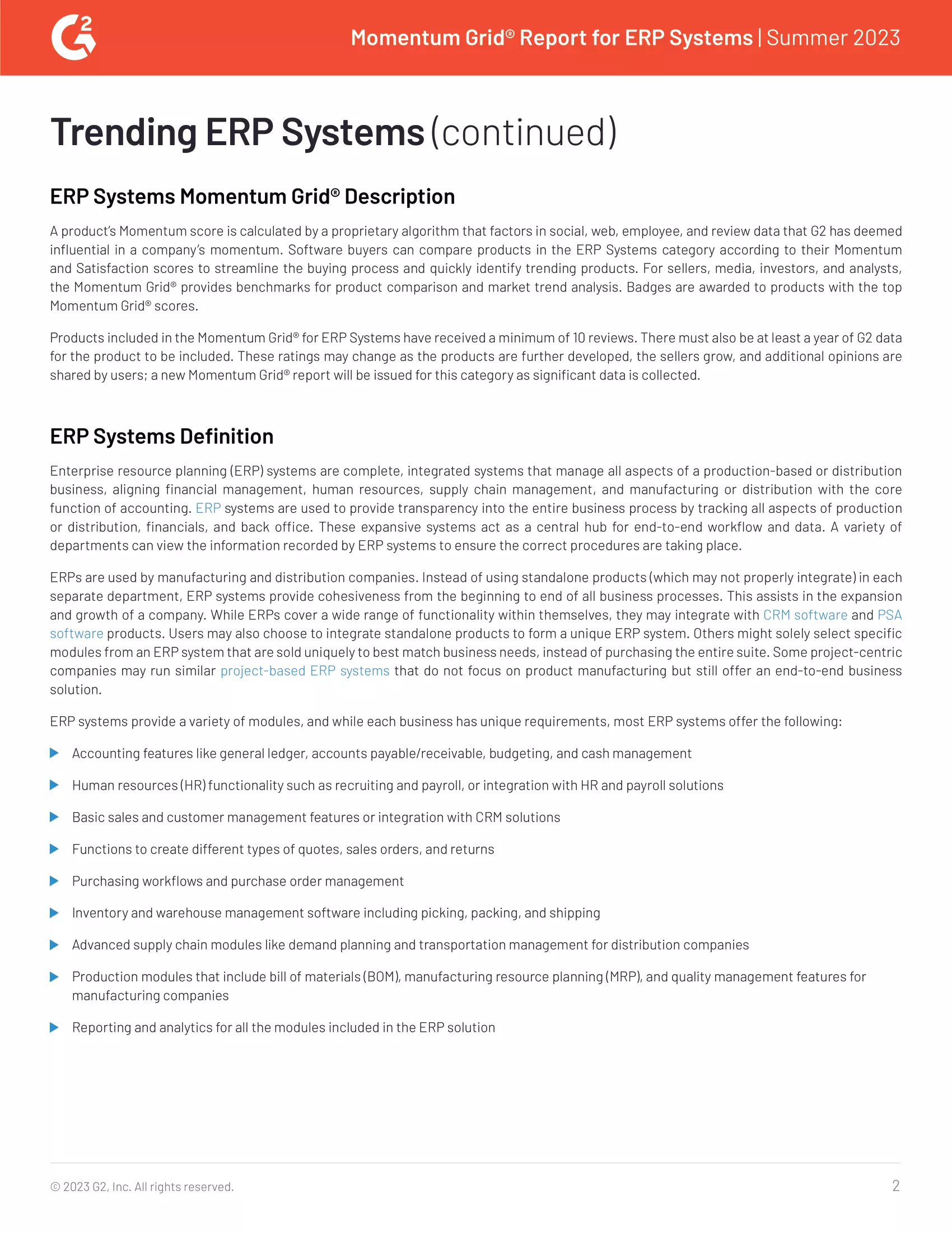 Momentum: G2 Reviews Acumatica’s Project-Based ERP Software, page 1