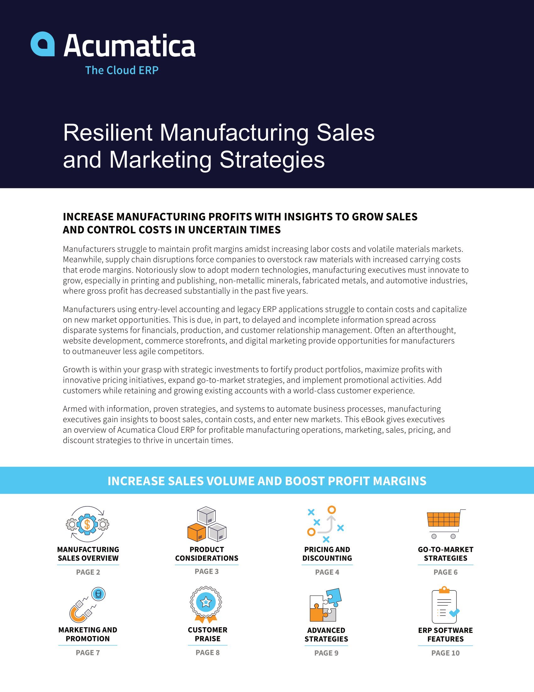 Gain Manufacturing Sales Resiliency with Acumatica’s Insight-Driving ERP Solution