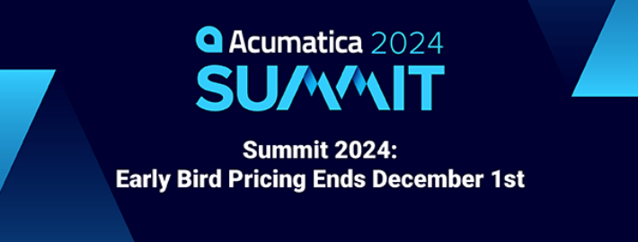 Early Bird Pricing for Acumatica Summit 2024 Ends December 1