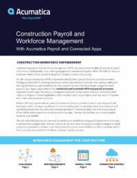 Eliminate Workforce Management and Payroll Frustrations with Acumatica Construction Edition
