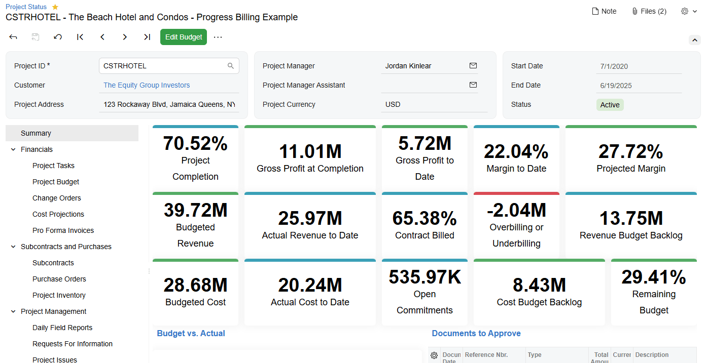 Screenshot of RFIs and Submittals